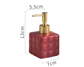 ソープディスペ ンサー せっけんディスペン 220ml /7.5ozセラミックソープディスペンサースクエアソープポンプボトル電気メッキポンプローションボトル付きバスルームキッチン用 おしゃれ ソープディスペ