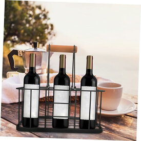 ハンド ラック メタル ボトル キャリー メッシュ ワイヤー 飲み物 ホルダー バスケット デスク トッパー ポータブル シェルフ バスケット 装飾 ワイ