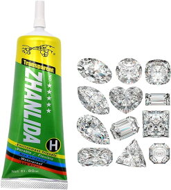80ml 大容量 DIY ラインストーン用クリア接着剤 クラフト用接着剤 超粘着ジュエリー接着剤、ガラス、木製、ジュエリー用 柔軟な多機能布接着剤