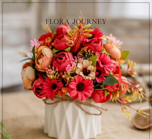 造花 室内用ブーケ 枯れないお花 手作りフラワーアレンジメント リアルなアートフラワーギフト 撮影 鉢植え 開店祝い 新築祝い 誕生日祝い オフィス 雰囲気づくり バレンタインデー 最適来