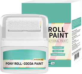 ウォールローリングペイント　ウォールローリングペイント ホワイト,ウォールローリングペイント壁修復用50g小ロールペイント | 汚れ　落書き　水性白補修壁ペイントの洗浄用一体型ペイントローラー