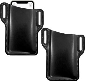 スマホベルトホルダー スマホ用 メンズ PUレザー ベルトに固定 携帯ポーチ ウエストポーチ 携帯電話ホルダー ベルトホルダー ブラック ブラウン