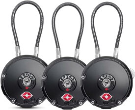 3個入リ TSAロック TSA南京錠 TSA鍵ロック ワイヤーロック TSAナンバー錠 スーツケースロック TSAロック3桁可変式 ダイヤル錠 パスワードロック 防犯ロック ダイヤル錠 ナンバー錠 3桁コンビネーションロック 盗難防止 海外旅行 携帯に便利 小型
