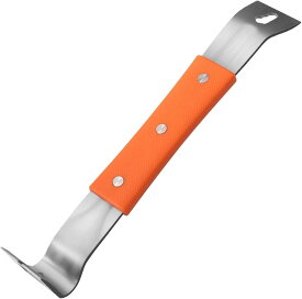 ミニバール　フラットバール　釘抜き　フラットプライバー　272mm ゴムハンドルフラットバーバール　ゴムハンドル付きフラットバー　カーブロッカーヘッド　ステンレス鋼　釘を取り除くための効率的なベースボード取り外しツール　ネジ