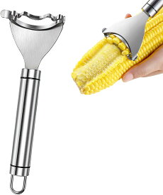 とうもろこしカッター トウモロコシカッター コーン粒取り器 ウモロコシ カッター ステンレス製 脱穀機 粒を簡単に剥き取る キッチン用品 調理道具 便利小物 家庭用 使用簡単 清潔便利 多用途　2本
