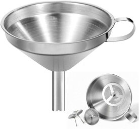 ロート 漏斗 304ステンレス製 ボトル オイル 漏斗 濾過器 ミニ じょうご ステンレスロート 小さな漏斗 液体や粉末移送用