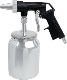 サンドブラスト サンドブラストガン サンドブラスター 軽量 耐腐食 アルミニウム合金製ボディ 滑り止めハンドル付き 着脱可能給水タンク 塗装剥がし/錆取り DIY作業 吸引式ノズル 片手操作可能 メンテナンスツール