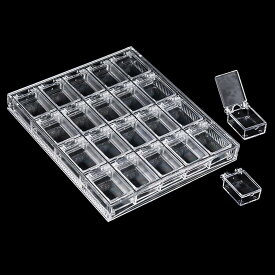 ビーズケース 小分け ネイルパーツケース ビーズ収納 【20分割 3.3*2.2cm】 ダイヤモンドアートケース 小分けケース 小物ケース パーツ収納ケース パーツケース 小分け 部品収納ケース