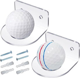 ゴルフボールディスプレイホルダー アクリル製 ゴルフボールラック 壁掛け式,スポーツコレクション ディスプレイスタンド 収納ブラケット リビング アパートメント 書斎 キャビネット飾り