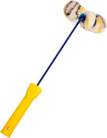 パイプ用ペイントローラー 曲面用ハンドル付き 曲面チューブローラーブラシ マルチホイール エルボ丸パイプ