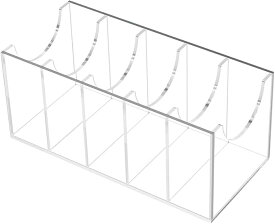 透明アクリルベルトオーガナイザー クローゼット内の省スペース収納ボックス 5仕切りのベルトディスプレイケース 積み重ねて使用可能な腰 展示ボックス ネクタイやアクセサリーも整理できる収納ラック 衣類 や見せる に適したクリア