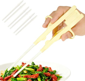 補助箸 大人 箸 矯正 高齢者用食器 震える手で食事 左右どちらでも使える食器 軽量 クリップしやすい ヒト化デザイン 食事介助 指輪付き 交換用箸頭3組付き 22CM