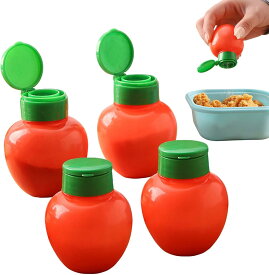 調味料ポット 調味料入れ【4個セット】 ソルトペッパーシェイカー - 調味料ボトル コショウディスペンサー - 小さめ調味料容器 4個入り リフィル可能 キッチン用品 食卓装飾 家庭用 BBQ用 50ml 持ち運びが やすい