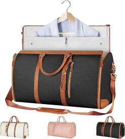旅行バック 折りたたみ 大容量 2way 革スーツバッグ旅行男性女性折りたたみガーメントバッグ荷物ダッフルバッグジャケット靴週末バッグオーガナイザー スーツ収納 スーツカバー バッグ ガーメント ショルダーバッグ 大容量 トラベルバッグ 出張 多機能