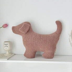 スローピロー ベッド用 ソファクッション 動物型 犬 寝室 リビングルーム 枕 ソフト ファブリック デコレーション チェア クッション 北欧 インテリア ぬいぐるみ プレゼント ギフト かわいい おしゃれ コンパクト 洗える 安眠 リラックス 48*35CM