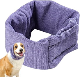 犬 スヌード ペットスヌード ネックスカーフ 首 耳カバー ネックウォーマー 犬用癒しヘッドカバー 犬の首や耳に暖かく 鎮静ペットイヤーマフ 小中型犬 耳のケア 騒音防止 ストレス解消 不安緩和 落ち着かせ お風呂 乾燥 外出 グルーミング用 調節可能バックル付き