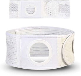 オストミーヘルニアベルト、ストーマ開口部を備えたウエスト腹部用ストーマ弾性ベルト、人工肛門造設術患者用腹部バインダーウエストサポートベルト ウエスト95～104cmに対応L