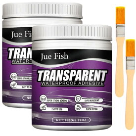 高温・低温に強い透明防水接着剤 透明防水接着剂 強力 速乾 耐久 防水補修剤 水漏れ補修剤 透明防水塗料 コーキング剤 浸透性防水剤 防水ボンド 超強力接着 透明な防水接着剤 耐寒 耐熱 多目的 水漏れ防止剤 住宅用防水剤 (150g*2個)