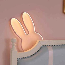 ウサギ ライト LED 間接照明 テーブルライト 2023年 干支 卯年 ベッドサイドランプ 壁掛け ネオン シルエットライト USB 北欧 韓国 ins インテリア かわいい おしゃれ 寝室 子供部屋 ベビー キッズルーム 授乳ライト ピンク ブラック シンプル