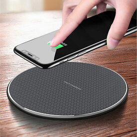 【2024超薄型】ワイヤレス充電器 無線充電器 最大15W出力 10W出力 Android USB Type-Cポート 急速充電パッド 軽量 置くだけ充電 i-Phone15/14/13/12 シリーズ/Xs/AirPods2/AirPods Pro 他のQi対応の機種