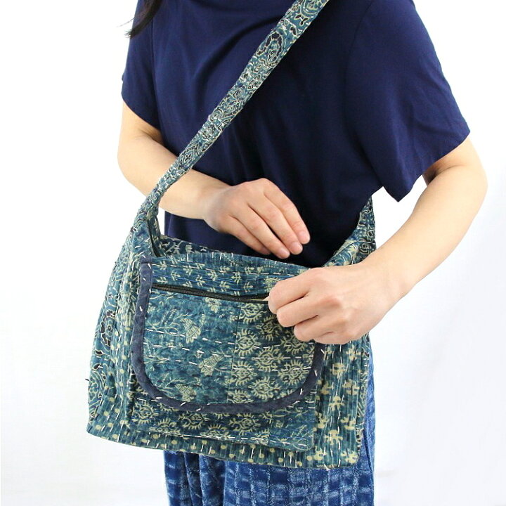 楽天市場】【送料無料】カンタ刺繍 ラリーキルト ショルダーバッグ  