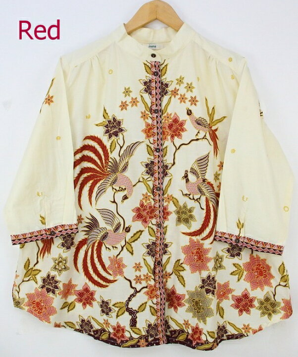 今季完売商品バティックプリントブラウス 