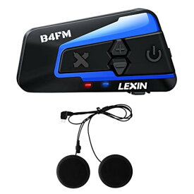 LEXIN 1機 インカム B4FMバイク インカム 10人同時通話 10riders 音楽共有 FMラジオ搭載Bluetoothバイク用インカム ノイズキャンセル