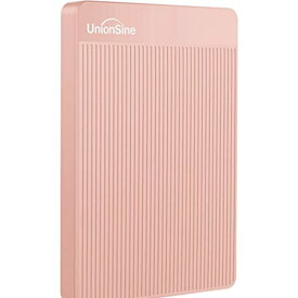 UnionSine 超薄型外付けHDD ポータブルハードディスク 1TB 2.5インチ USB3.0に対応 PC/Mac/PS4/XBox適用 (ピンク）HD2510