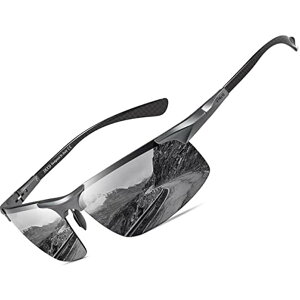 DUCO サングラス メンズ 大きいサイズ 偏光 サングラス スポーツ UV400 へんこう さんぐらす 大きな顔に向け 高級炭素繊維素材 超軽