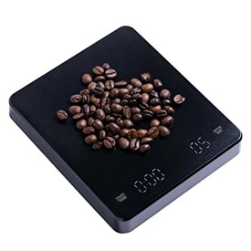 （ コーヒースケール コ）タイマー付きコーヒースケール、3000g /0.1g高精度小型多機能デジタルキッチンフードスケール。