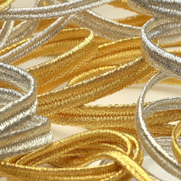 金銀ラメ糸を使用した高級ソウタシエコード SIC メタリックトリミングブレード 約3mm 直営限定アウトレット 手芸 SHINDO 服飾 ショップ 1メートル