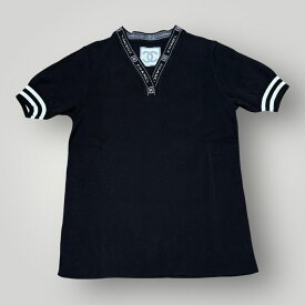 【中古】 シャネル Chanel スポーツライン ココマーク 半袖ニット カットソー ブラック 38号