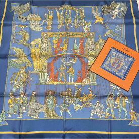 【中古】HERMES エルメス カレ90 シルク スカーフ LE TEMPS des MARIONNETTES マリオネットの時間