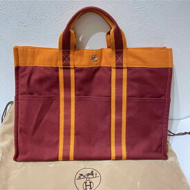 【中古】 HERMES エルメス フールトゥMM トートバッグ ハワイ限定 フレンチフェスティバル2002