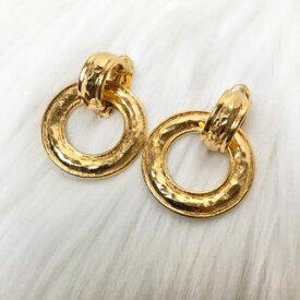 【中古】 シャネル マトラッセ フープ イヤリング 2way ヴィンテージ ゴールド