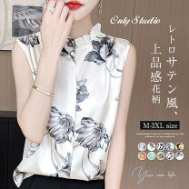 楽天市場】花柄 ブラウス（袖の長さノースリーブ）（レディース 