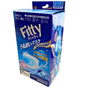 052 �t�B�b�e�B ���邨���}�X�N�V���L�[�^�b�` �z���C�g �ӂ��T�C�Y �ʕ 15�Z�b�g���� × 1�� (15��) Fitty �����Ղ���� �}�X�N�S�̂ɏ����L���� �q�A�������_�����s�W���A�z�� �E�G�b�g