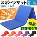 スポーツマット 家庭用 厚手 トレーニングマット 大きい 大型 ジム 折りたたみ 体操マット 子供 折り畳み 180×60cm ストレッチマット 幅広 大判