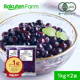 有機JAS認証 冷凍ブルーベリー カナダ産ワイルドブルーベリー｜1kg×2袋 大容量 送料無料