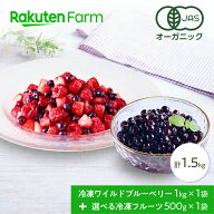 ★単品購入より最大690円お得★有機JAS オーガニック 選べるフルーツセット 1.5kg｜ワイルドブルーベリー…