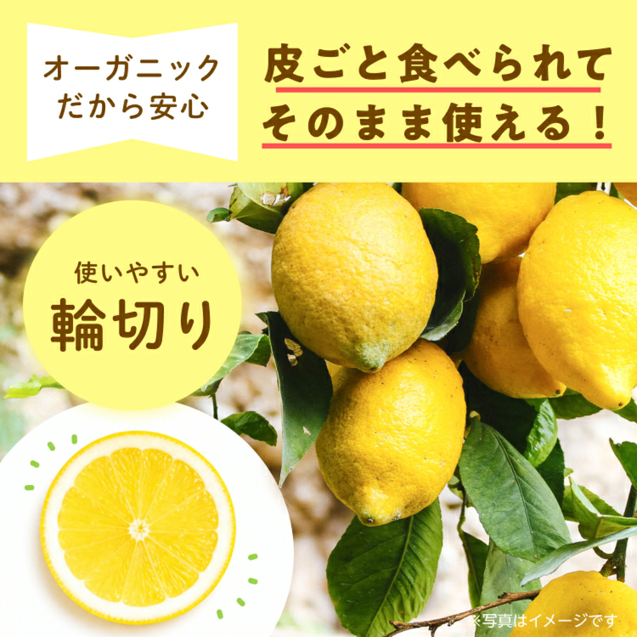 オーガニックだから皮ごと食べられる！使いやすい輪切りです。
