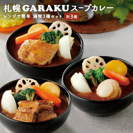 札幌GARAKU スープカレー！レンジで簡単 満喫3種セット