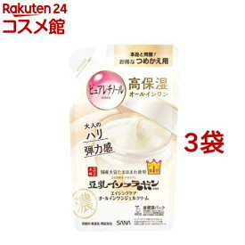 サナ なめらか本舗 リンクルジェルクリーム N つめかえ用(100g*3袋セット)【なめらか本舗】[豆乳発酵液（保湿成分） オールインワン 詰め替え]
