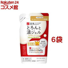 なめらか本舗 とろんと濃ジェル エンリッチ NC つめかえ用(100g*6袋セット)【なめらか本舗】[豆乳イソフラボン(保湿成分) オールインワン 下地]