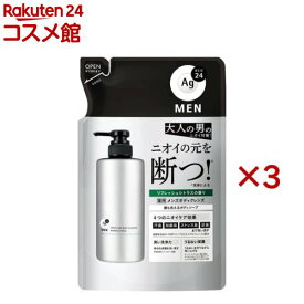 エージーデオ24メン 薬用メンズボディクレンズ つめかえ用(420mL×3セット)【エージーデオ24(Ag deo 24)】