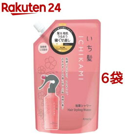 いち髪 髪＆地肌うるおう寝ぐせ直し和草シャワー 詰替用(375ml*6袋セット)【いち髪】[寝ぐせ直し ヘアウォーター ヘアミスト スタイリング]