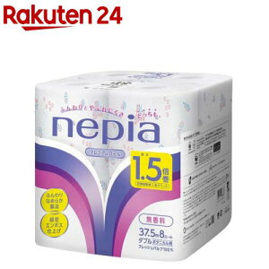 �l�s�A �g�C���b�g�y�[�p�[ 1.5�{�� 37.5m �_�u�� �{�^�j�J���� ������(8���[��)�y�l�s�A(nepia)�z