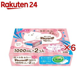 ドライ＆ドライUP NECO フローラルブーケの香り(2個入×6セット(1個1000ml))【ドライ＆ドライアップ】[除湿剤 湿気取り コンパクト クローゼット ねこ]