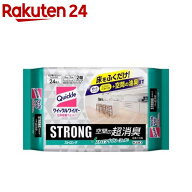 クイックルワイパー 立体吸着ウエットシート ストロング 空間の超消臭(24枚入)【クイックル】