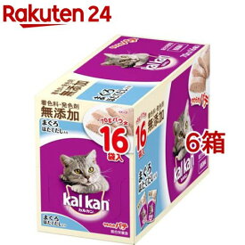 カルカン パウチ やわらかパテ まぐろ ほたてだし入り(70g*16袋入*6箱セット)【カルカン(kal kan)】